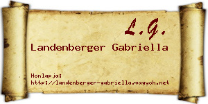 Landenberger Gabriella névjegykártya