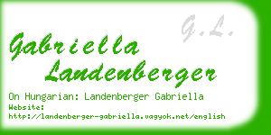 gabriella landenberger business card